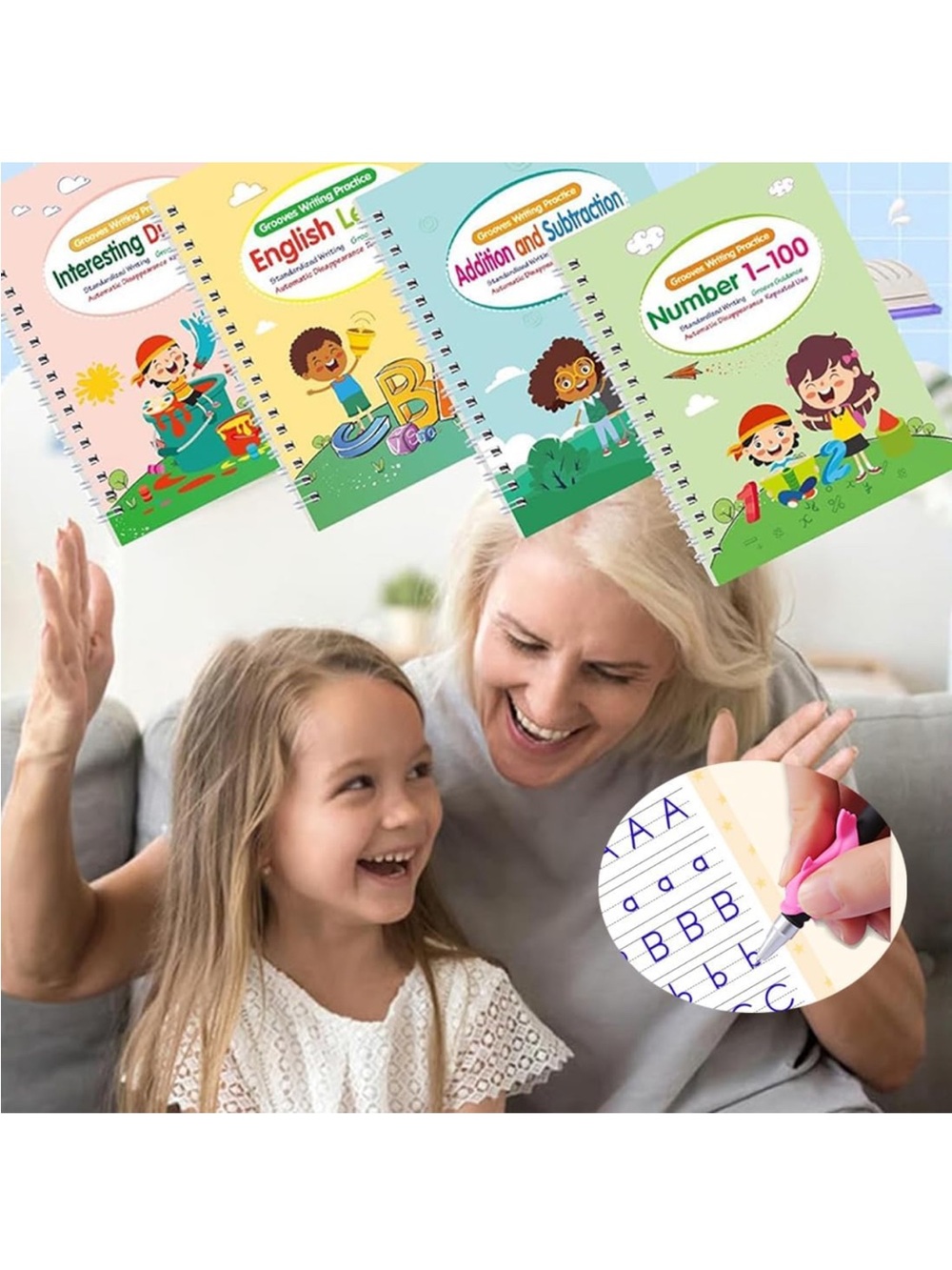 Motor Magic WorkBooks, Your Little Explorer Writing Books, 8 book set, 2 pens
